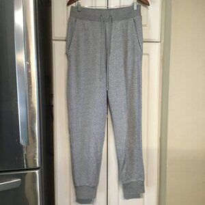 UGG RTW Gray Fleece Joggers Knit Cuffs